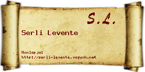 Serli Levente névjegykártya