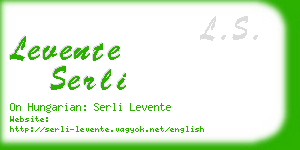 levente serli business card